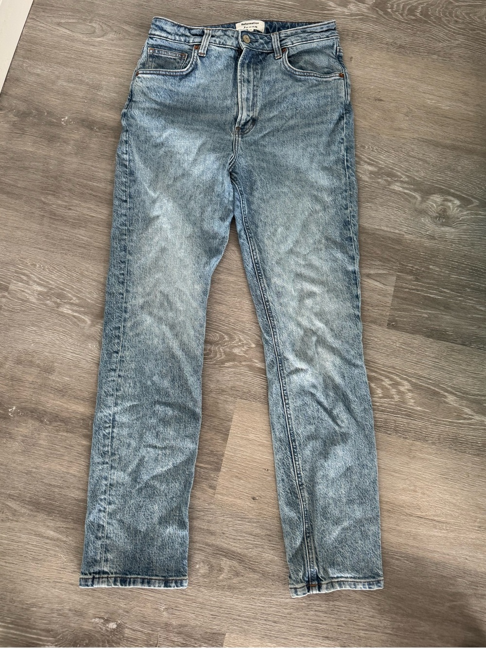 Reformation Liza Ultra High-Rise Straight Leg Jean
